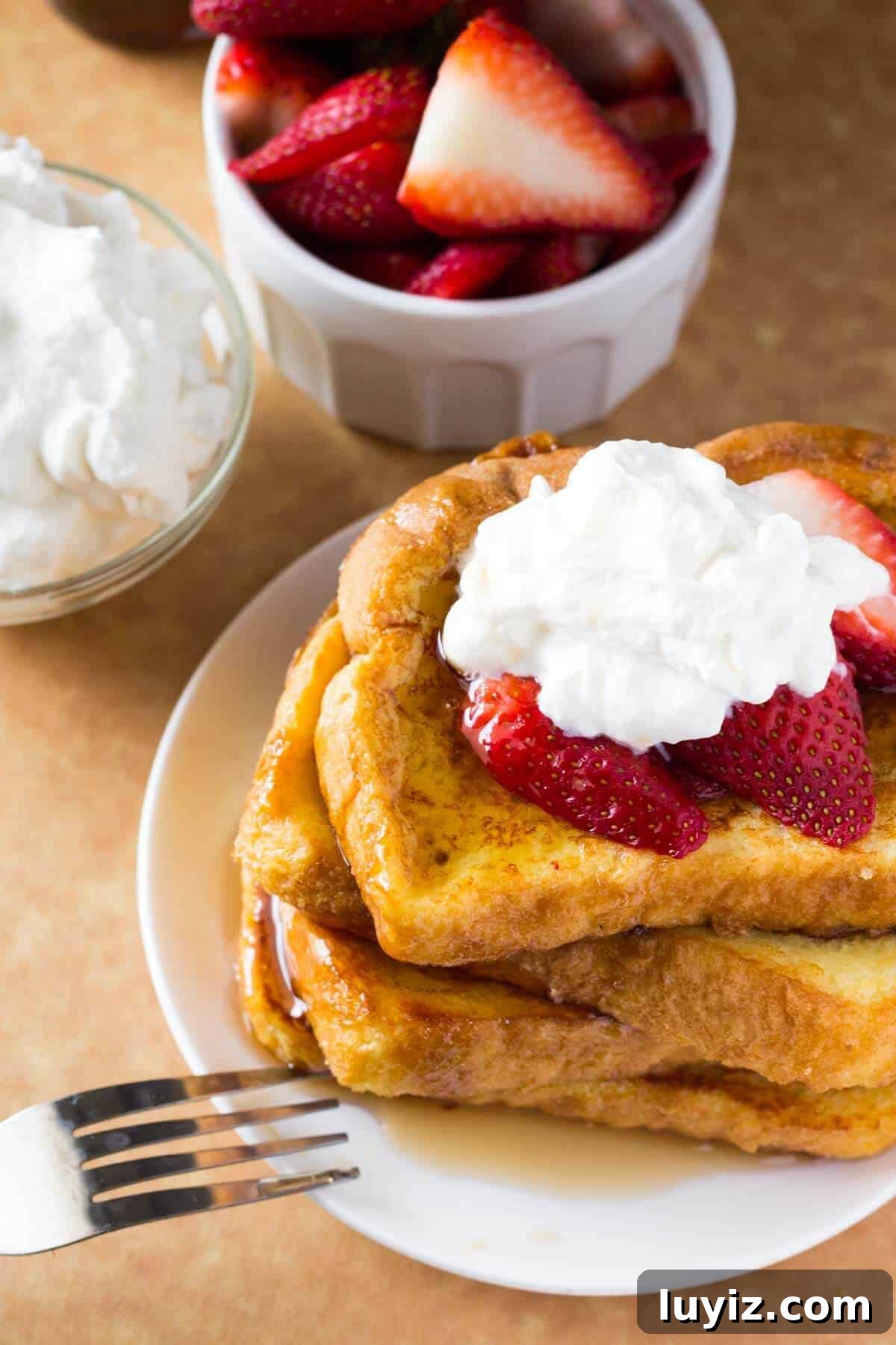 Classic French Toast Recipe: Crispy Golden Brunch Favorite 2 The BEST French Toast - fluffy, buttery, golden brown, topped with maple syrup and the best reason to get out of bed!