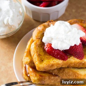 Classic French Toast Recipe: Crispy Golden Brunch Favorite 5 The BEST French Toast - fluffy, buttery, golden brown, topped with maple syrup and the best reason to get out of bed!