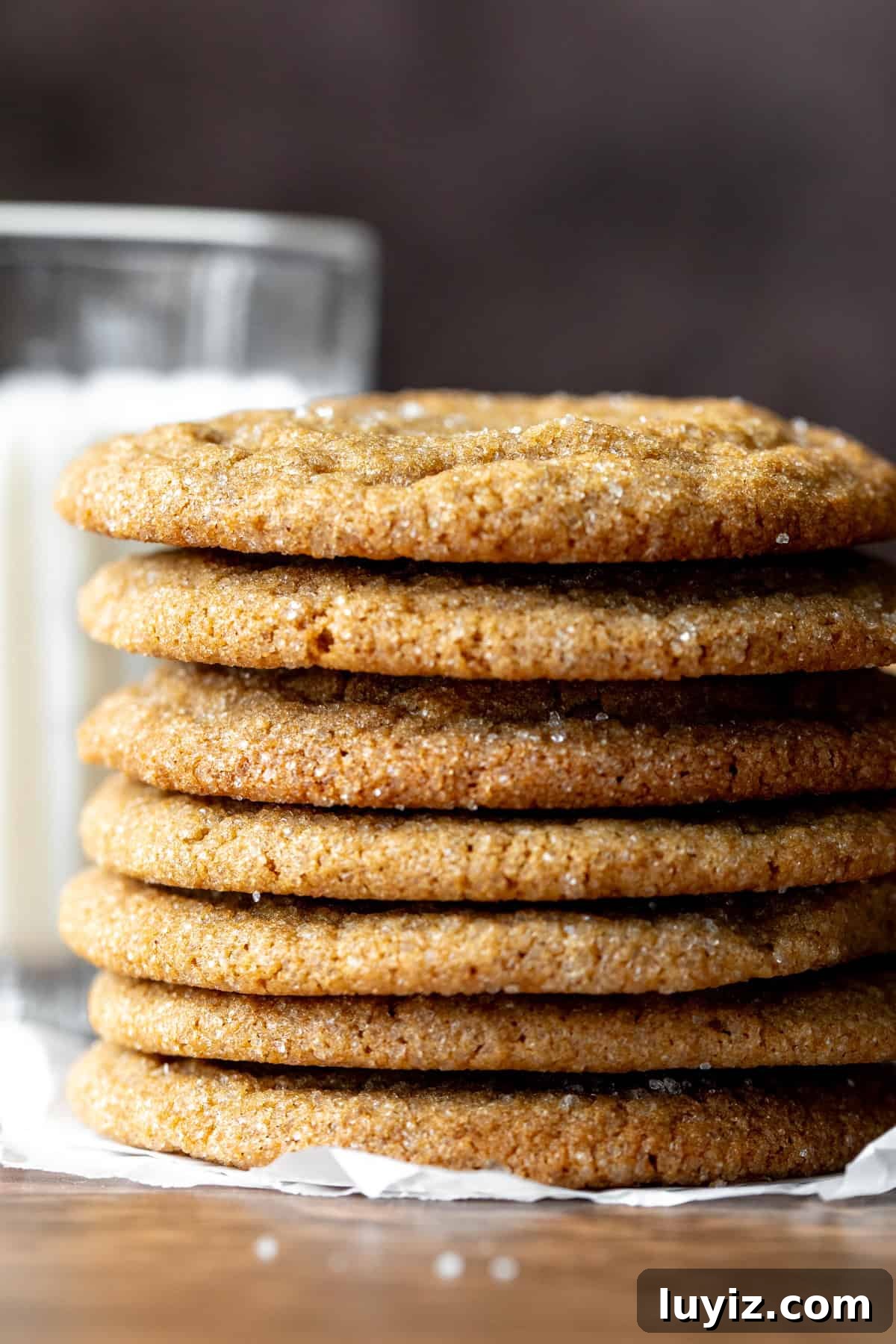 Chewy Brown Sugar Cookies Recipe for Soft, Caramelized Flavor 3 Stack of sugar cookies made with brown sugar