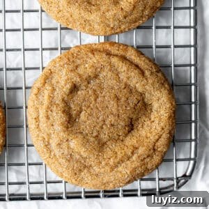 Chewy Brown Sugar Cookies Recipe for Soft, Caramelized Flavor 9 Brown sugar cookies on cooling rack