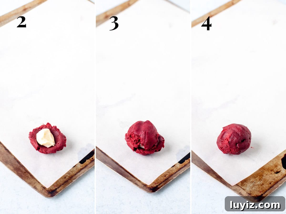 Red Velvet Cheesecake Cookies Recipe — Soft, Cream Cheese Swirl 8 img 20933 7