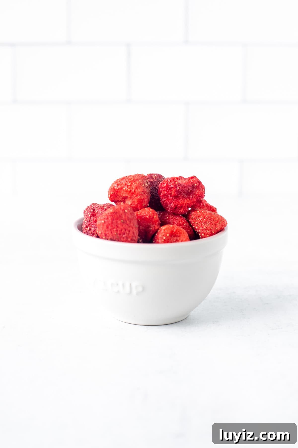 Strawberry Sugar Cookie Recipe — Soft, Juicy Berry Cookies 4 Small bowl of freeze dried strawberries