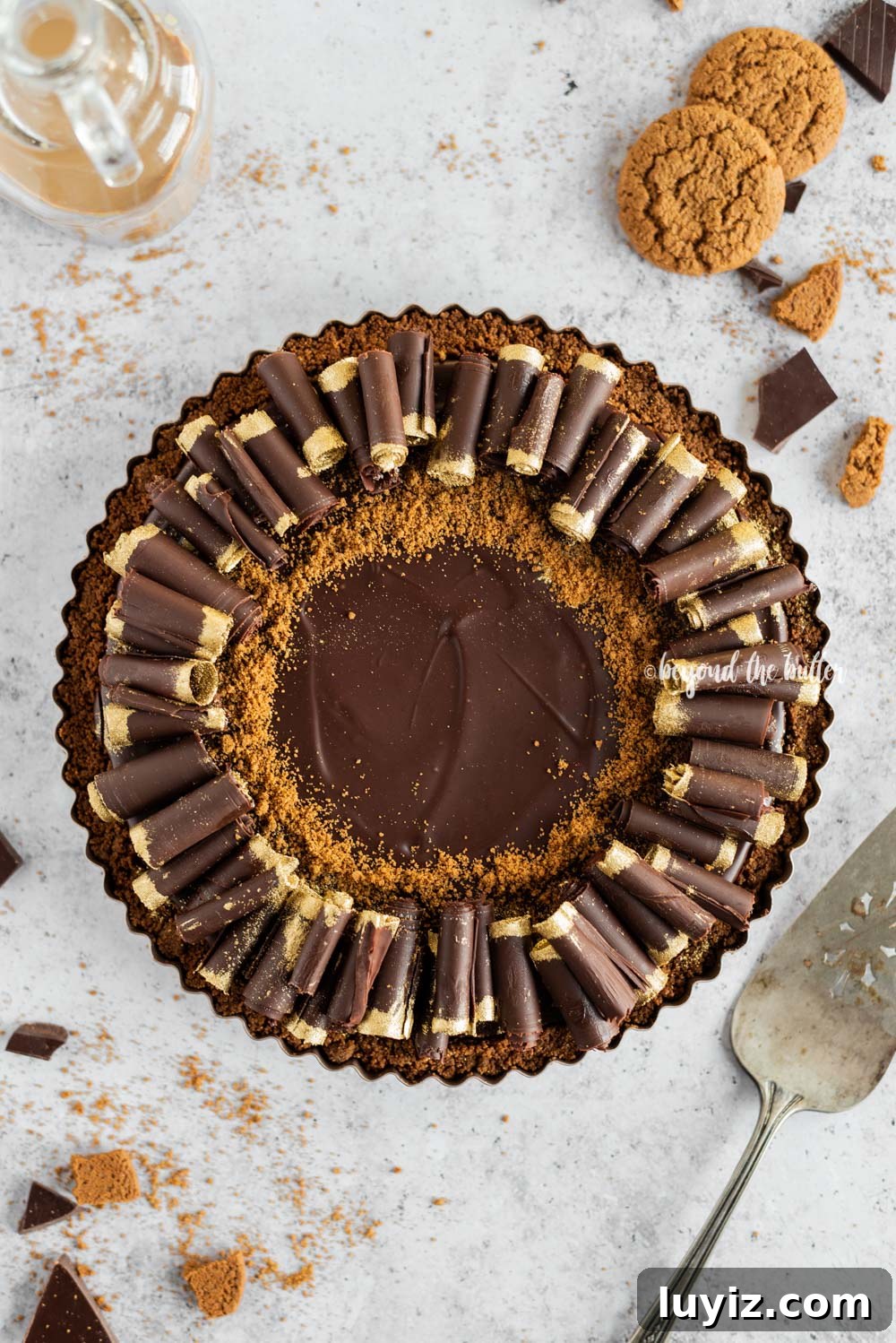 Dark Chocolate Gingersnap Tart recipe