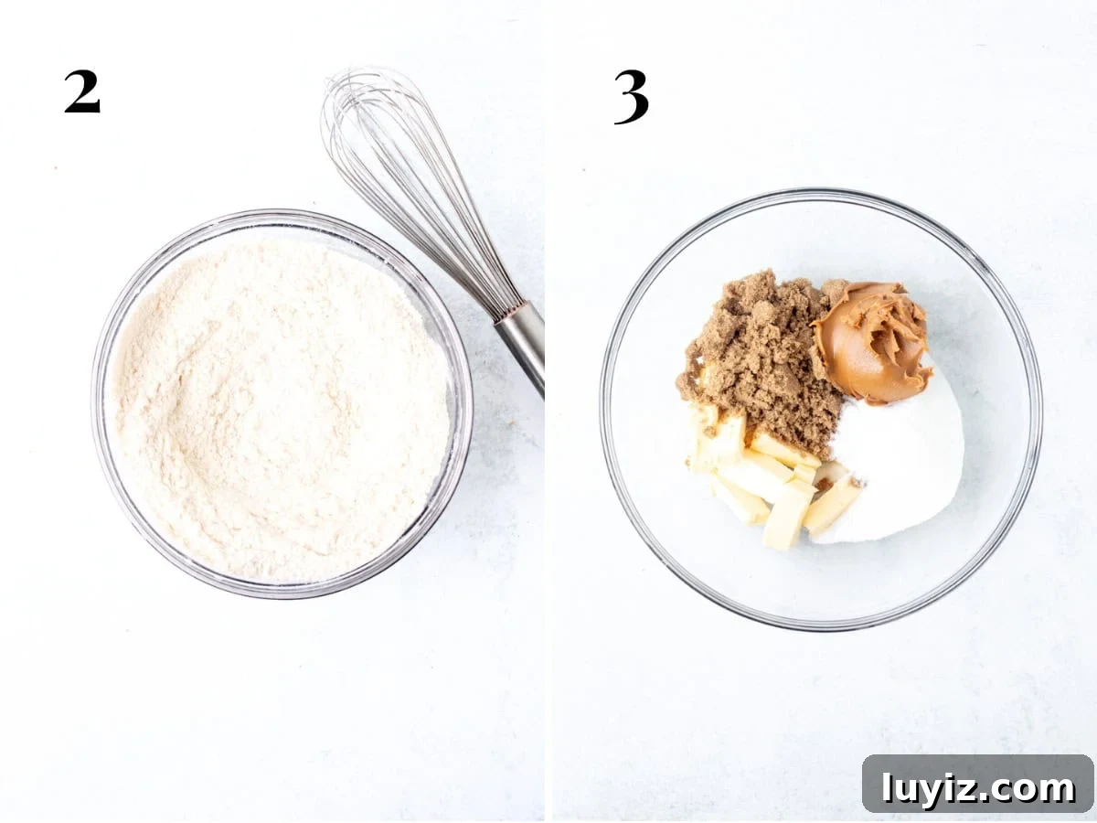 Decadent Biscoff Layer Cake Recipe 4 Bowl of dry ingredients and Biscoff sugar butter mix