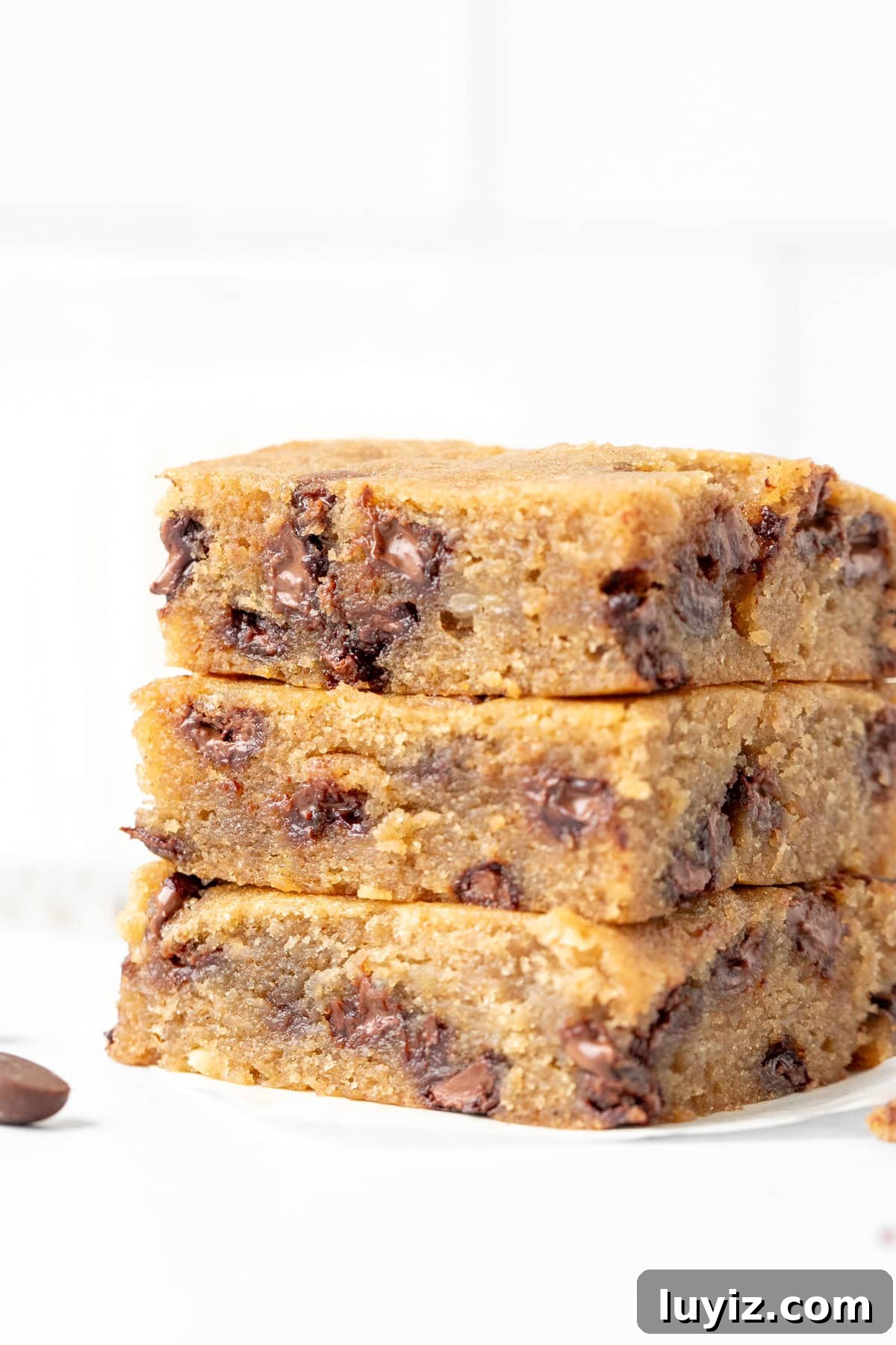 Banana Chocolate Chip Dessert Bars — Moist Baked Banana Squares 2 Banana Chocolate Chip Bars