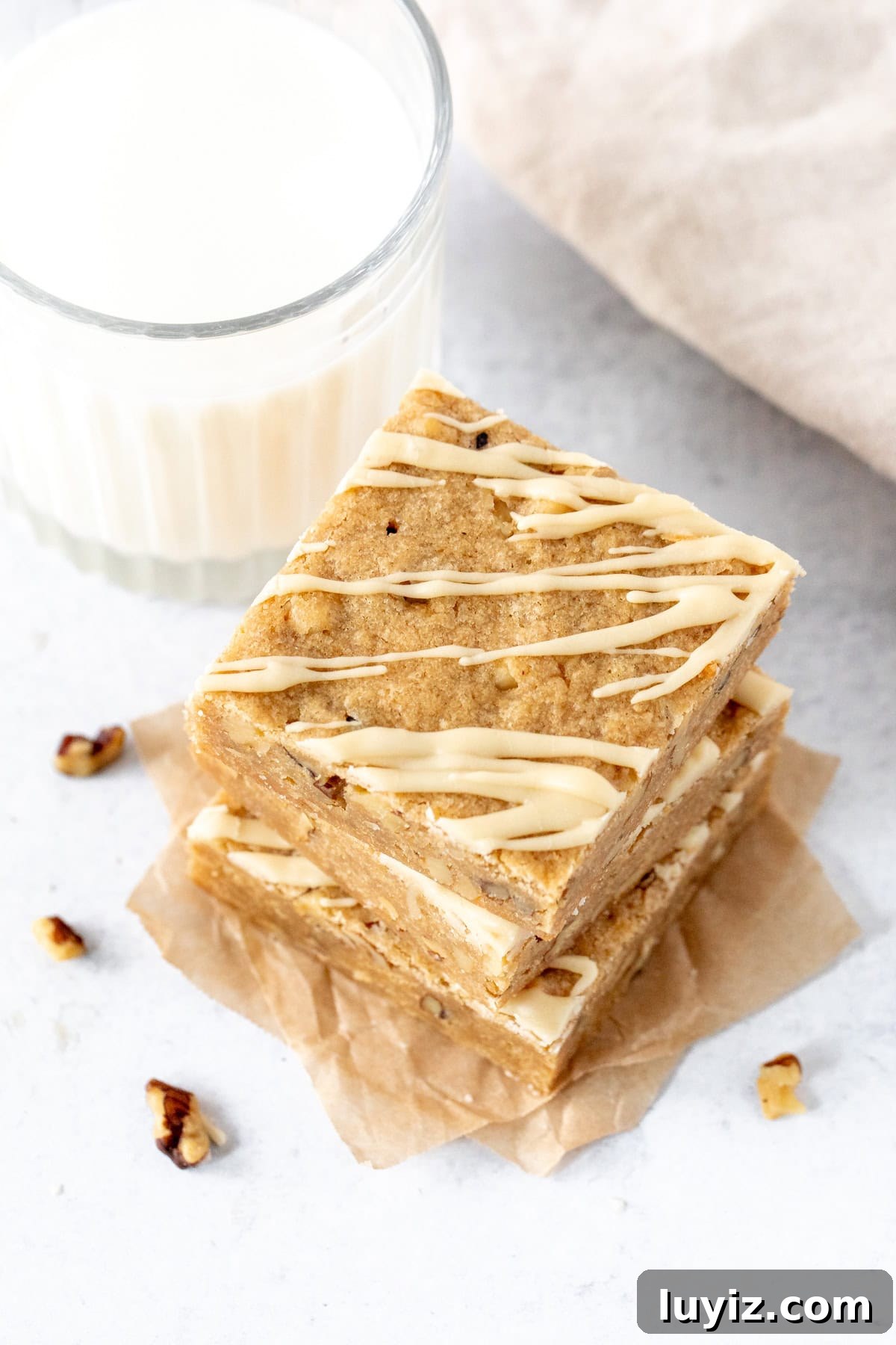 Brown Butter Maple Blondies with Sea Salt Drizzle 7 img 23054 6