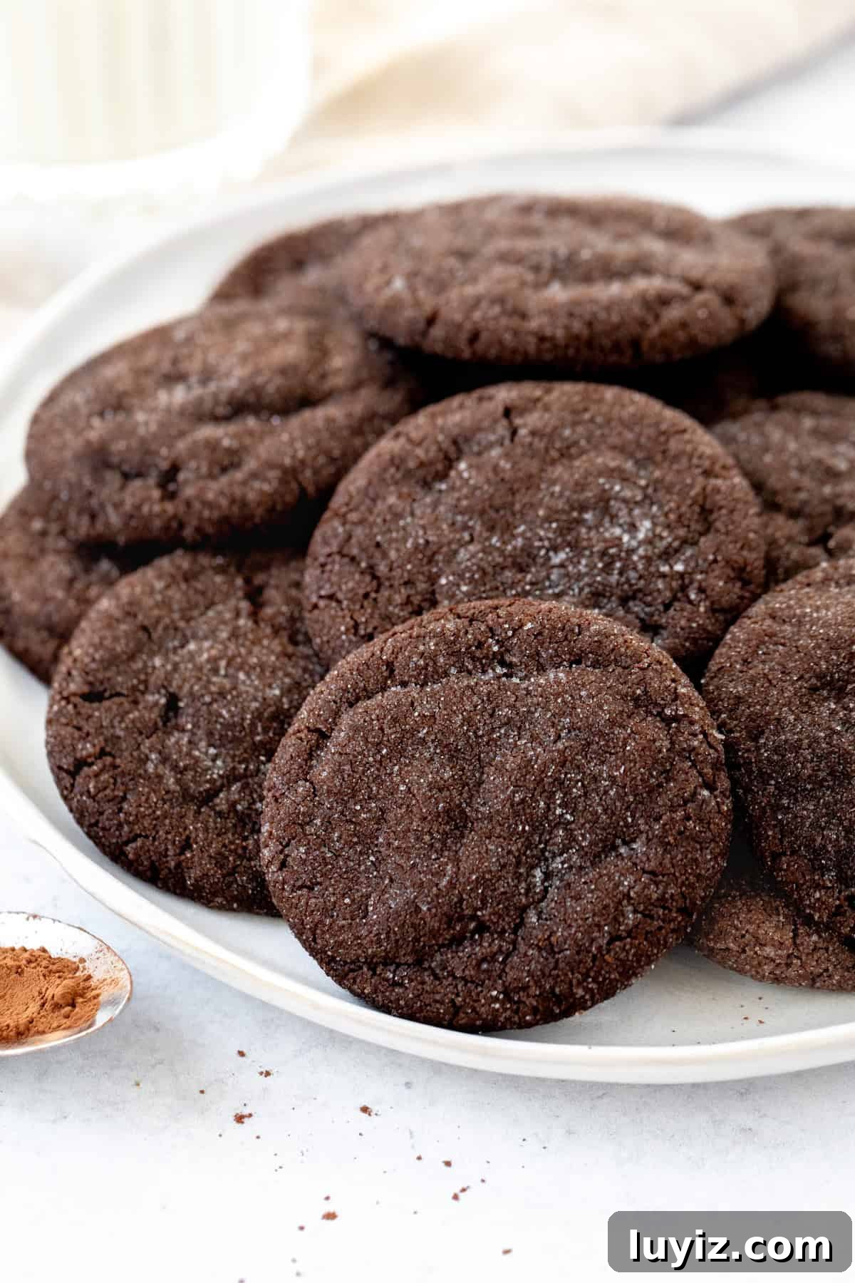 Ultimate Chocolate Sugar Cookie Recipe for Soft, Chewy Cookies 3 Plate of chewy rolled sugar cookies