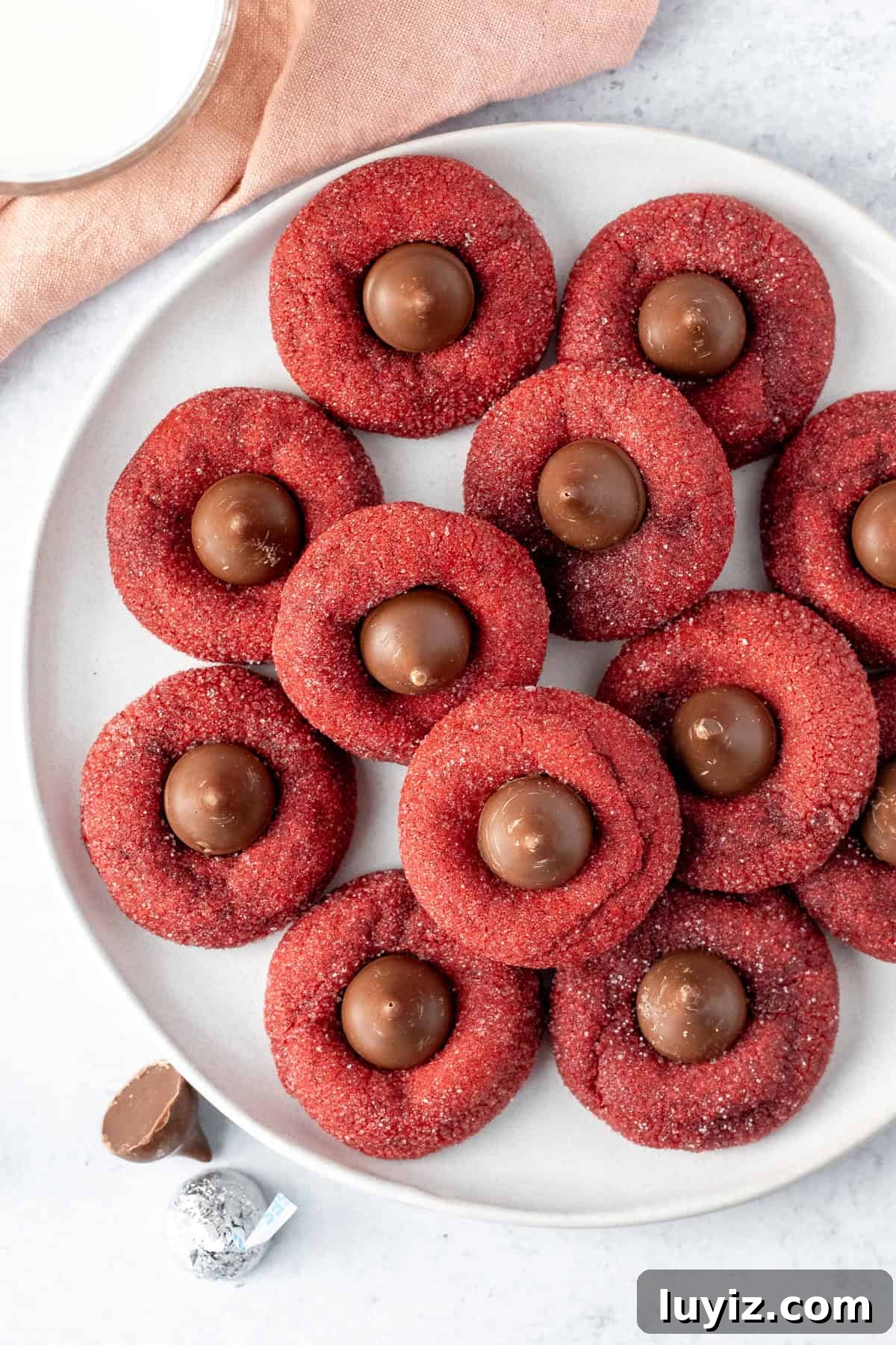 Red Velvet Blossoms: Elegant Floral Cakes and Desserts 7 Plate of red vevlet blossom cookies