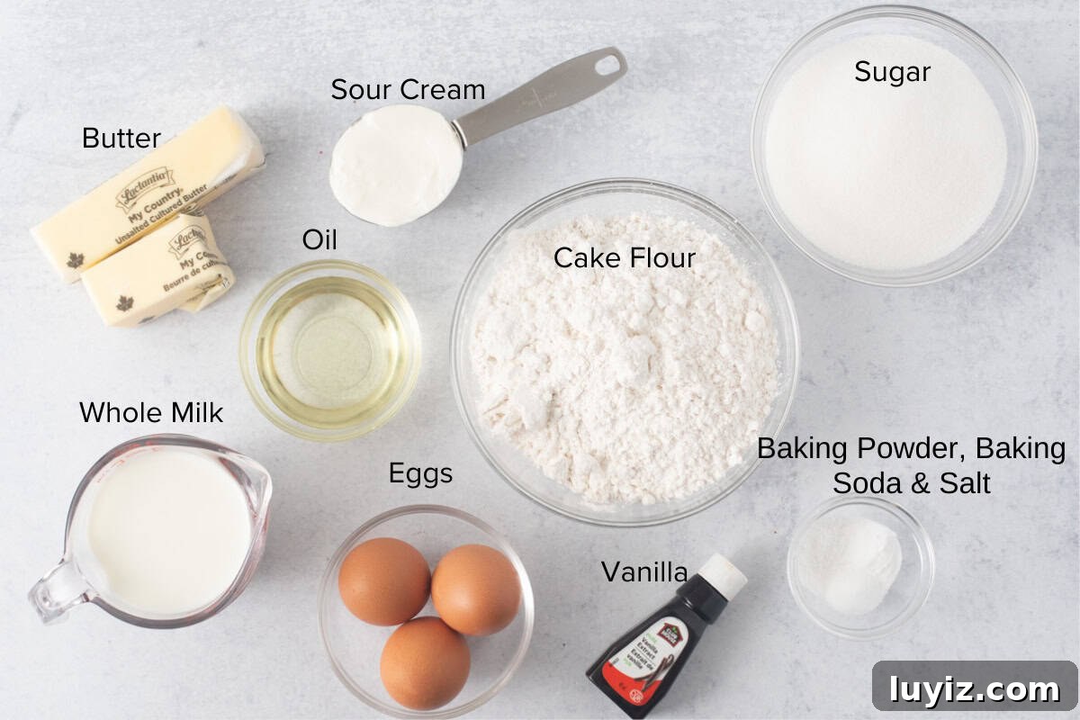 Classic Moist Vanilla Sheet Cake Recipe for Parties and Potlucks 4 Ingredients for Vanilla Sheet Cake