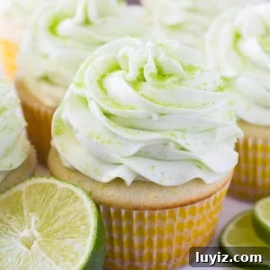 Zesty Lemon-Lime Cupcakes with Tangy Glaze 4 Lemon Lime Cupcakes