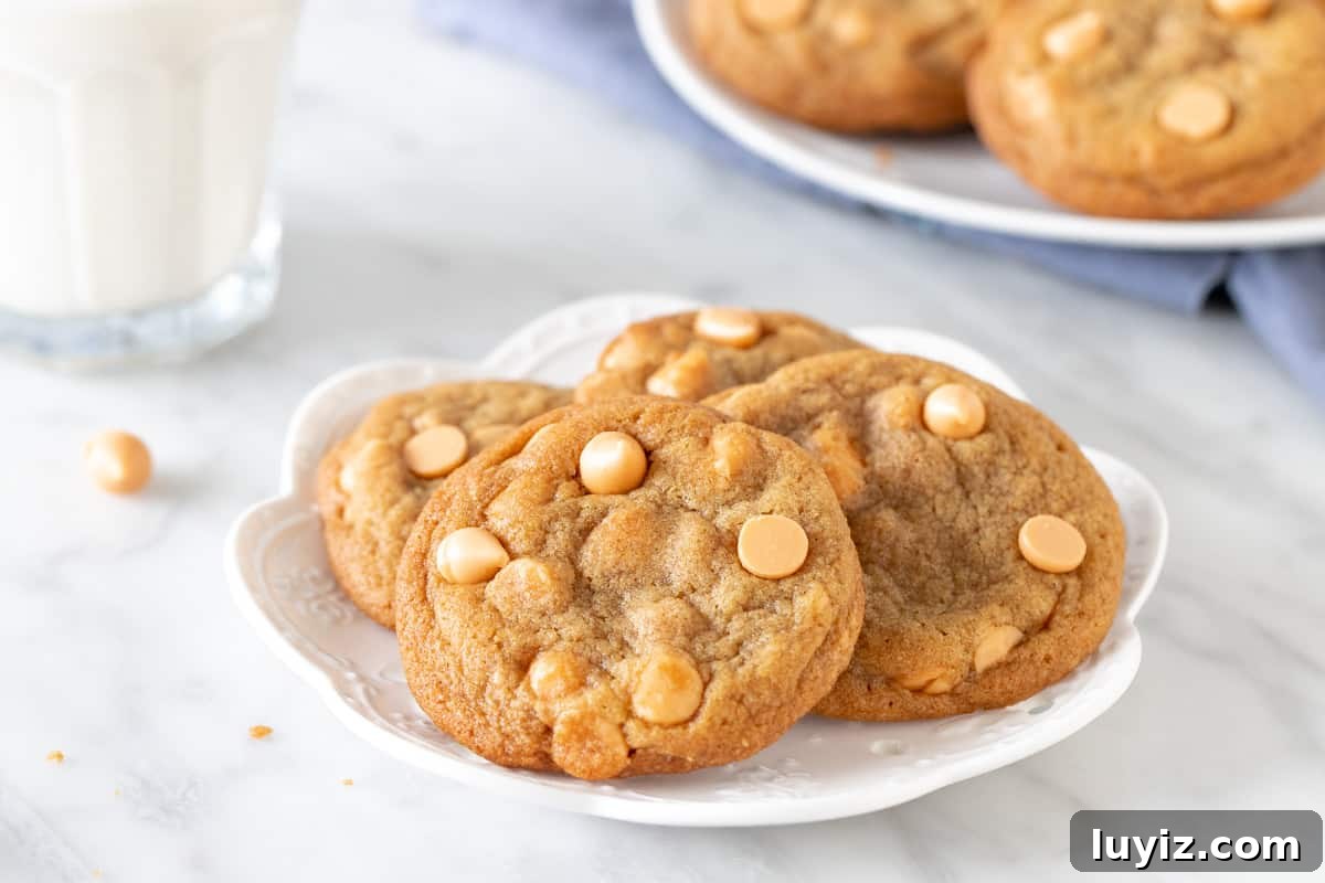 Chewy Butterscotch Cookie Recipe for Perfect Home Baking 3 Small plate of cookies with glass of milk