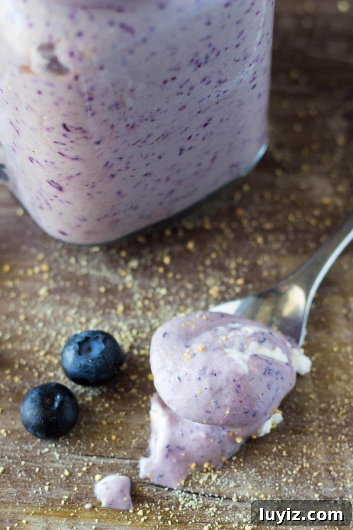 Blueberry Cheesecake Milkshake Recipe — Creamy Dessert Shake 3 This Blueberry Cheesecake Milkshake has all the flavor of a vanilla milkshake & blueberry cheesecake! Thick, creamy & so decadent! You NEED to make this!