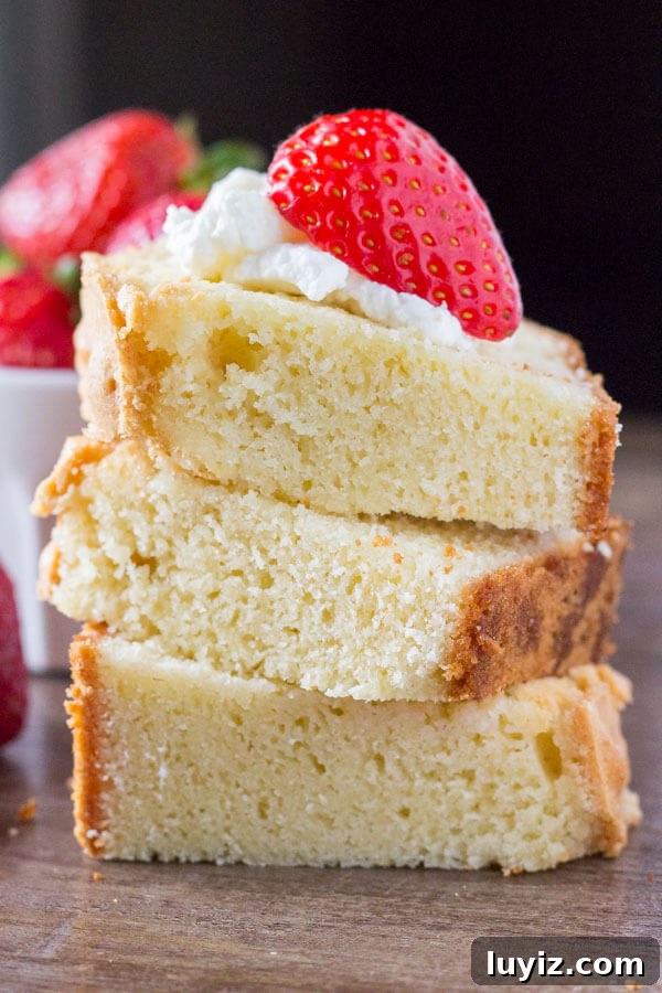 Classic Vanilla Pound Cake Recipe for Moist, Simple Slices 3 Seriously tender, deliciously buttery, perfectly moist Vanilla Pound Cake. Serve it with fresh fruit and whipped cream for dessert, or have a slice with your morning coffee. Learn the secrets to making this classic cake.