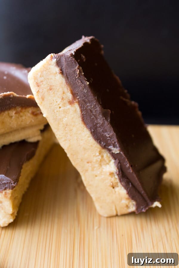 Chocolate Peanut Butter Bars - Make your own peanut butter cups with this easy recipe