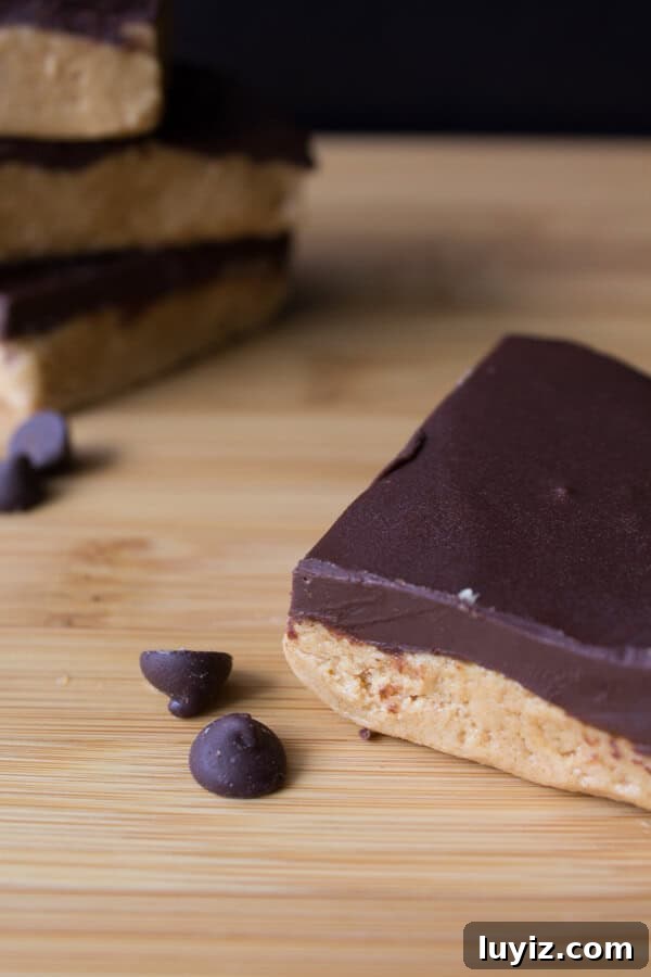 Decadent No-Bake Chocolate Peanut Butter Bars Recipe 5 Chocolate Peanut Butter Bars - Make your own peanut butter cups with this easy recipe
