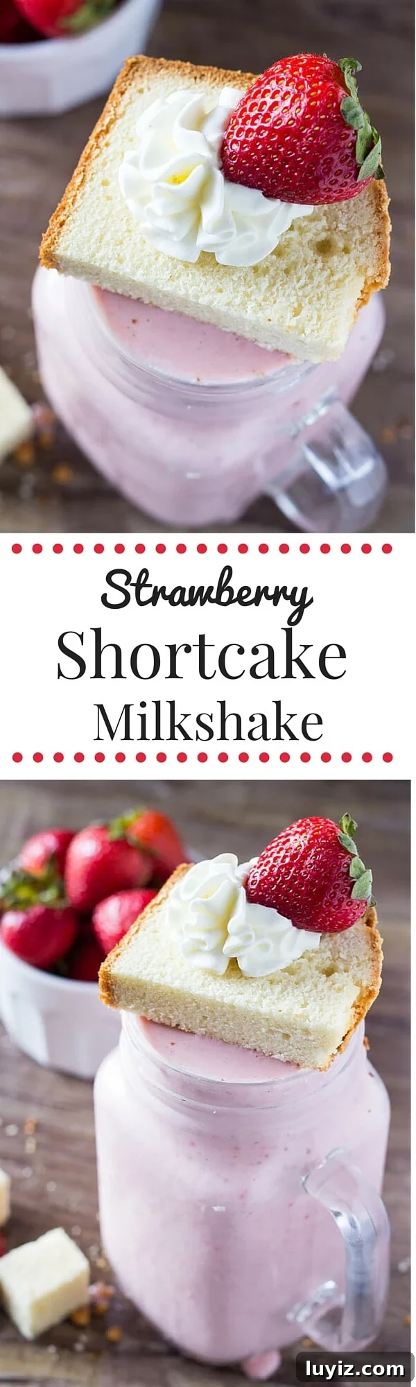 Creamy Strawberry Shortcake Milkshake Recipe 5 Up your milkshake game with this Strawberry Shortcake Milkshake! Thick & creamy, with fresh strawberries & delicious vanilla cake - it's the perfect summer treat!