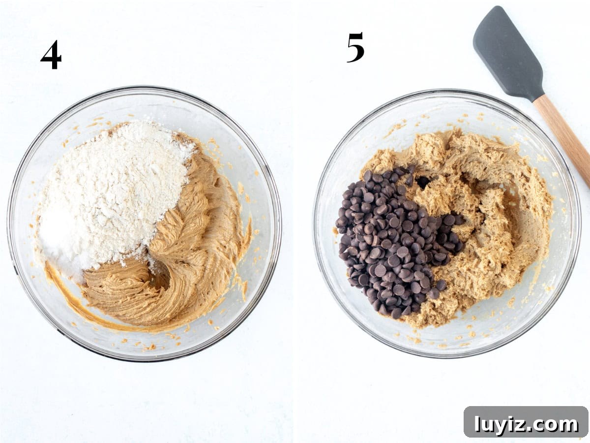 Chewy Peanut Butter Chocolate Chip Cookie Recipe 5 img 2895 4