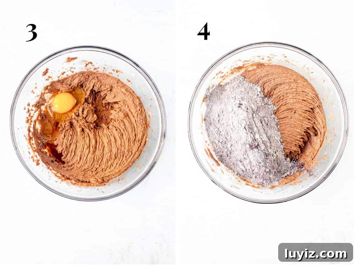 Chewy Nutella Cookies Recipe: Rich, Melt-in-Your-Mouth Treats 4 Bowl of batter with egg and vanilla added