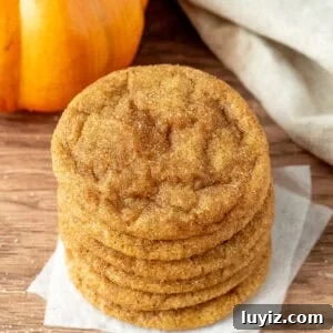 Chewy Pumpkin Spice Cookie Recipe for Fall Baking 12 Stack of pumpkin spice cookies