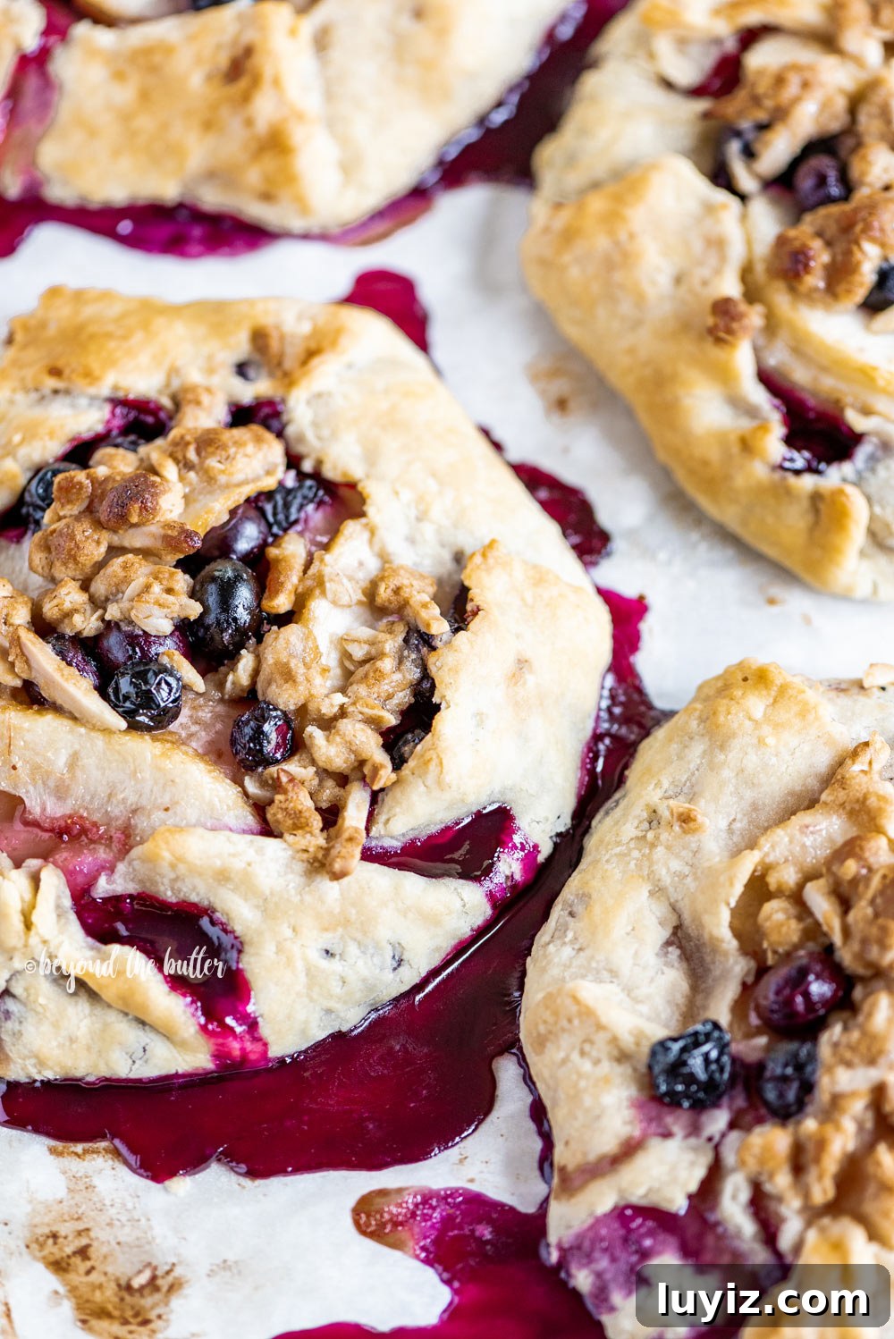 Blueberry Peach Galettes: Flaky Summer Fruit Hand Pies 3 Blueberry Peach Galettes | All Images © Beyond the Butter, LLC