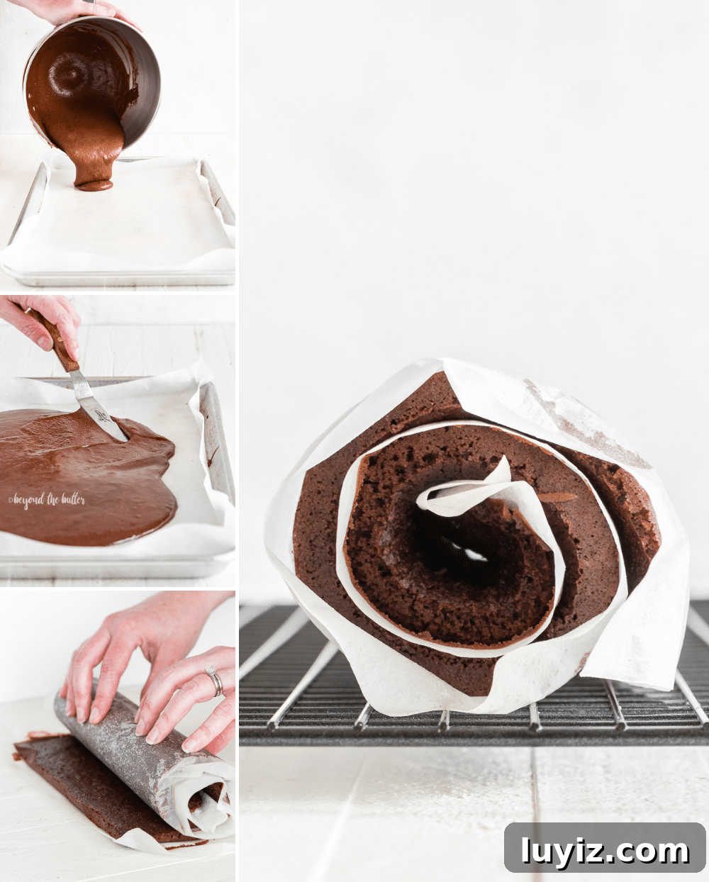 Chocolate Pumpkin Swiss Roll with Cocoa Cream Filling 4 How to Make a Chocolate Pumpkin Cake Roll