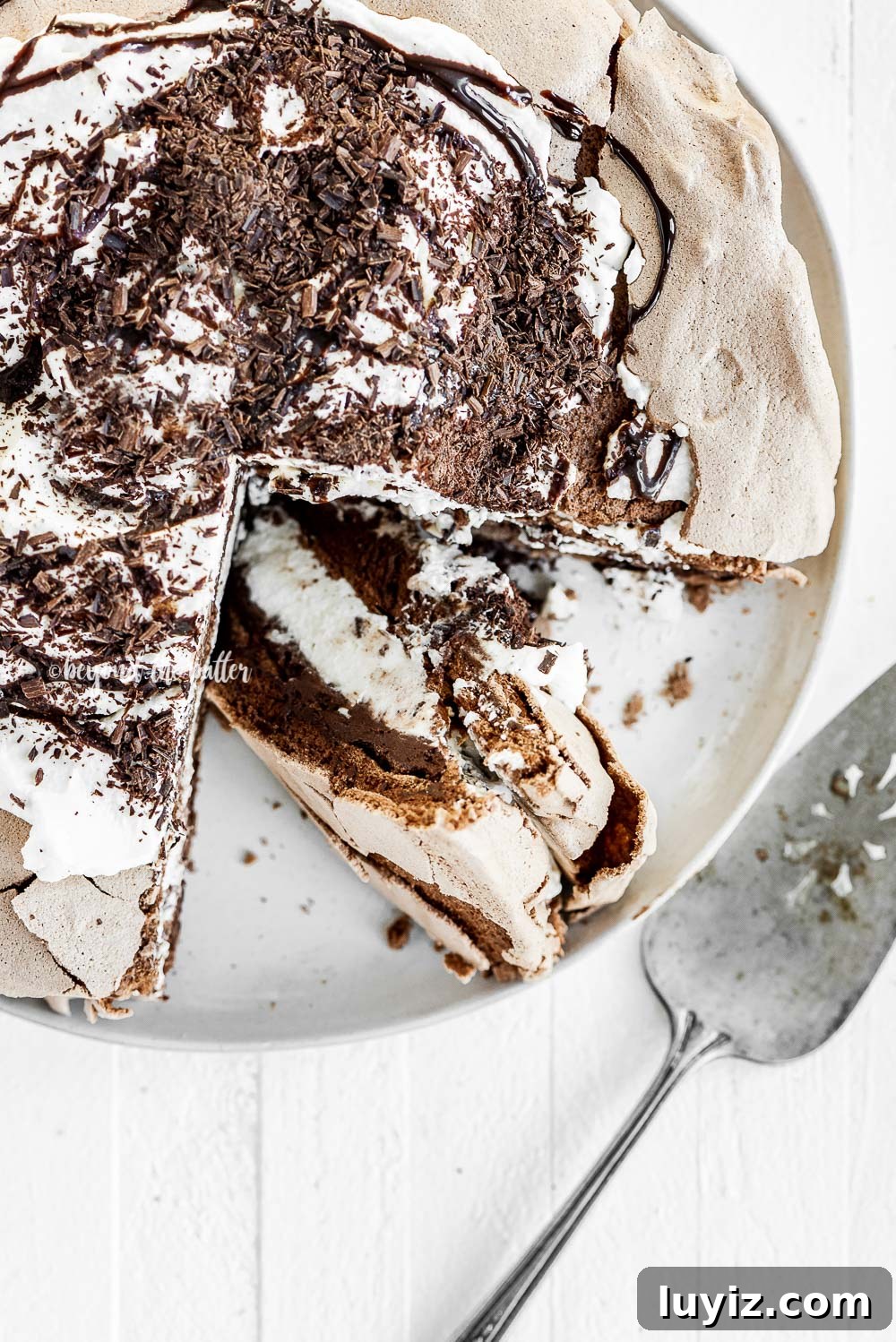 Chocolate Meringue Layer Cake Recipe for Crispy, Cloud-Soft Layers 7 Chocolate Meringue Layer Cake | All Images © Beyond the Butter, LLC