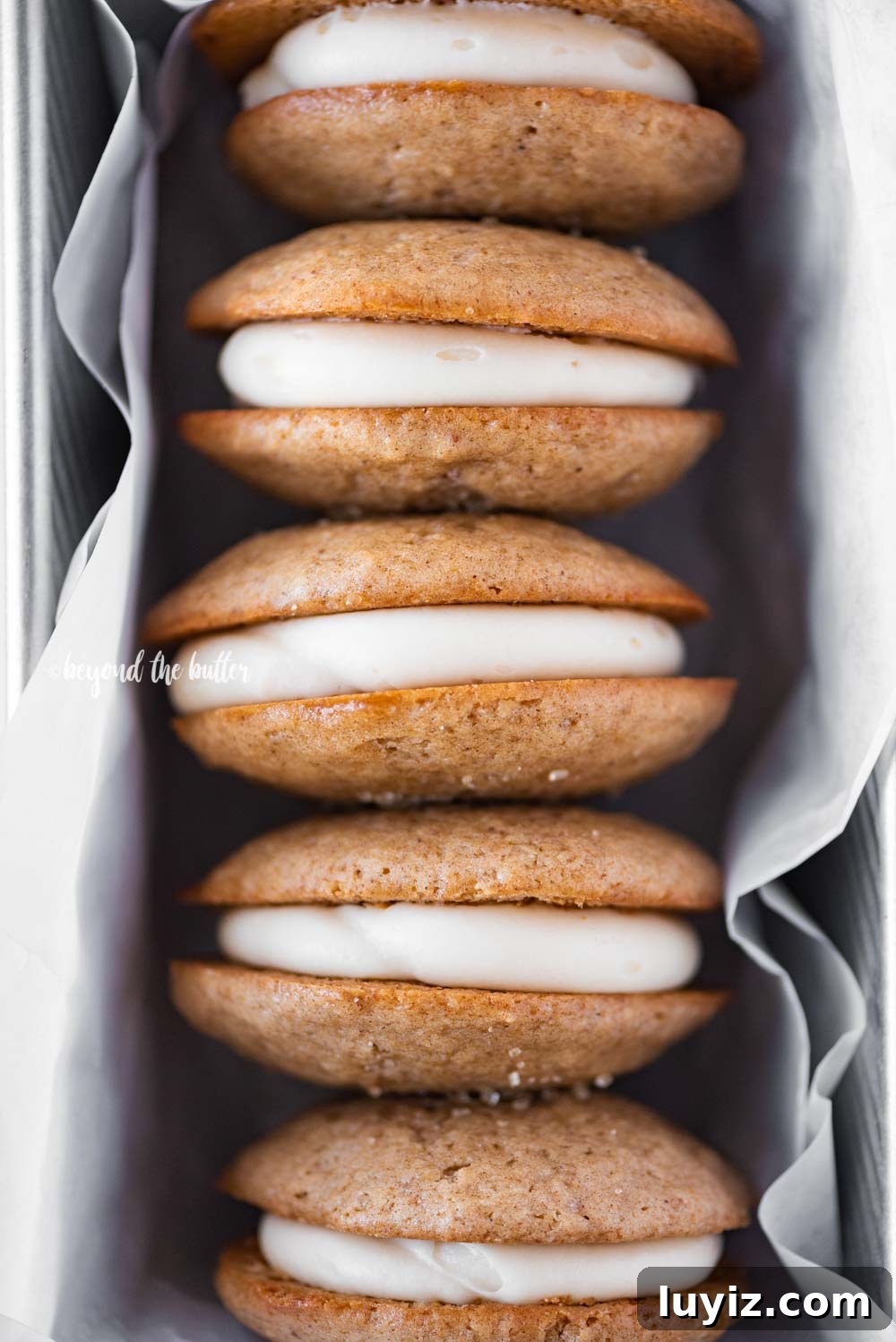 Apple Cider Whoopie Pies with Cinnamon Buttercream Filling 5 Apple Cider Whoopie Pies | All Images © Beyond the Butter, LLC