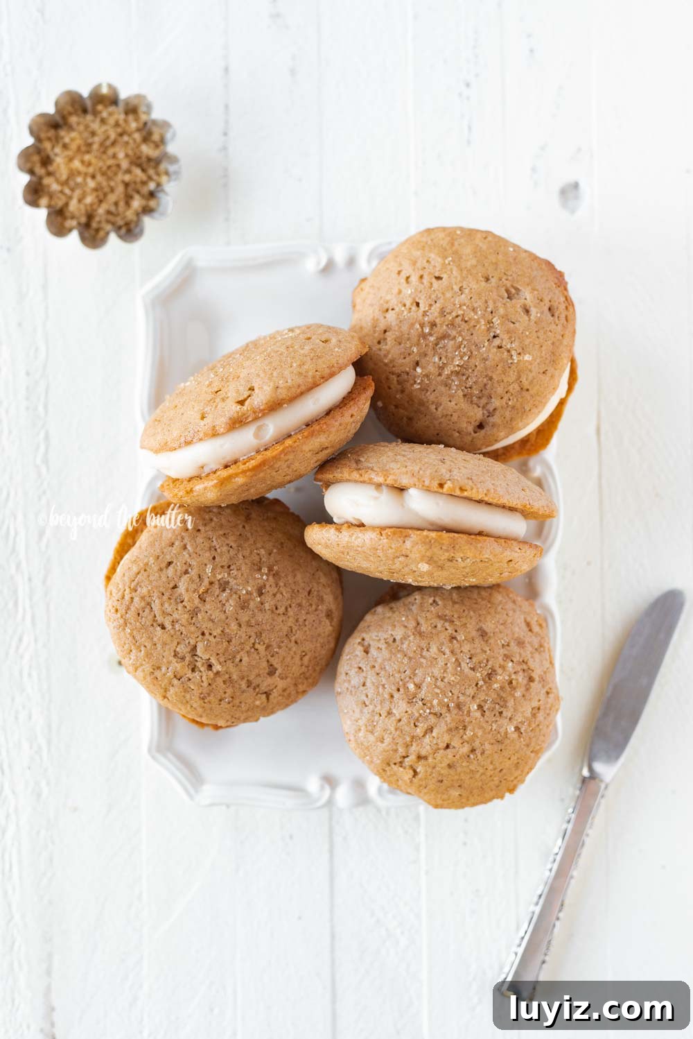 Apple Cider Whoopie Pies with Cinnamon Buttercream Filling 8 Homemade Apple Cider Whoopie Pies | All Images © Beyond the Butter, LLC