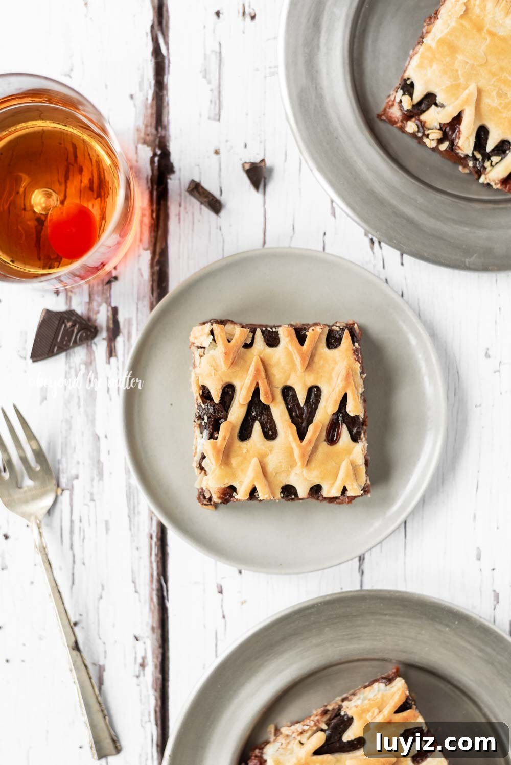 Chocolate Cherry Bourbon Slab Pie Recipe for Sharing 4 Chocolate Cherry Bourbon Slab Pie | All Images © Beyond the Butter, LLC