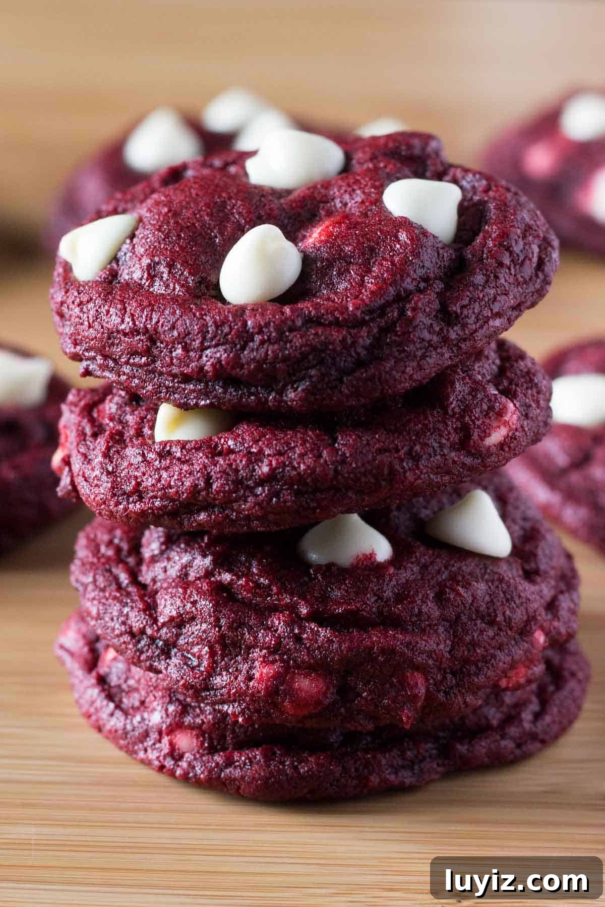 Top-Rated Recipes from 2016: Crowd Favorites & Timeless Dishes 8 Soft, chewy Red Velvet Chocolate Chip Cookies. With a delicate hint of cocoa & oozing with melted chocolate chips - they're perfectly festive!