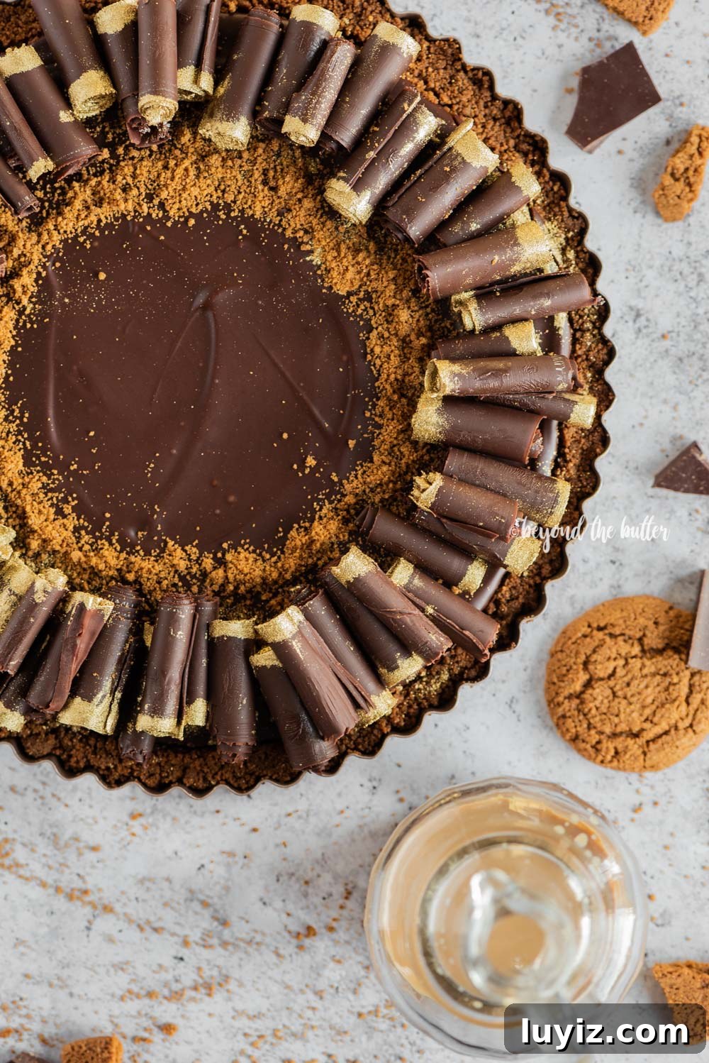 Dark Chocolate Gingersnap Tart Recipe for Decadent Dessert 6 Dark Chocolate Gingersnap Tart | All images © Beyond the Butter, LLC