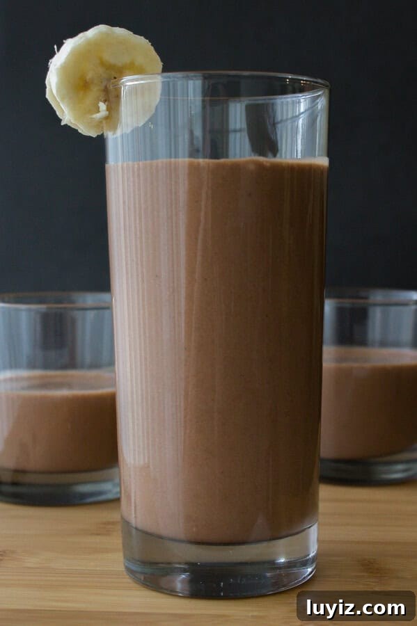 Creamy Chocolate Peanut Butter Banana Smoothie Recipe 4 Chocolate Peanut Butter Banana Smoothie