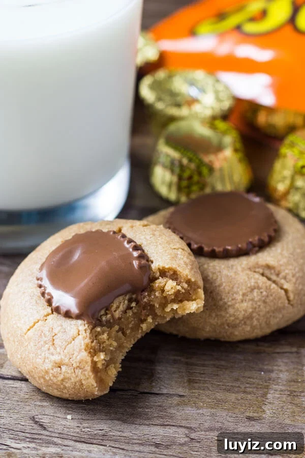 Reese's Peanut Butter Cup Cookie Recipe: Chewy Chocolate Treats 4 Reese's Peanut Butter Cup Cookies. You only need 4 ingredients & 15 minutes to make these flourless peanut butter cookies. Perfect for peanut butter lovers!