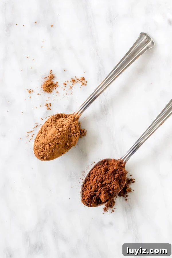 Perfect Chocolate Buttercream Frosting Recipe for Cakes 4 1 teaspoon of natural cocoa powder and 1 teaspoon of dutch-process cocoa powder