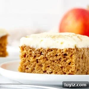 Apple Spice Cake with Cream Cheese Frosting Recipe 12 Slice of apple spice cake with cream cheese frosting
