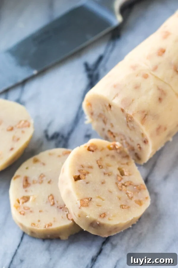 Toffee Icebox Cookies Recipe: Crispy, Buttery No-Bake Treats 5 Soft, buttery, melt-in-your-mouth sugar cookies with golden edges. Filled with toffee pieces & dipped in chocolate.