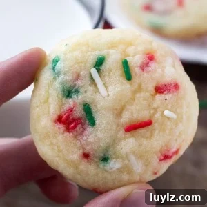 Festive Sprinkle Cookies Recipe for Holiday Parties 6 These Holiday Sprinkle Cookies are pillowy soft and melt-in-your-mouth. They have a delicious buttery vanilla flavor and are packed with sprinkles. They're the perfect easy cookie recipe for your holiday baking.