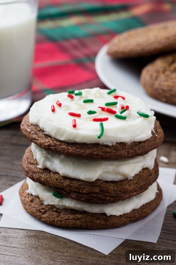 Soft Gingerbread Cookies with Cream Cheese Frosting Recipe 3 Easy gingerbread cookies fresh from the oven