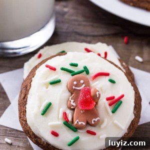 Soft Gingerbread Cookies with Cream Cheese Frosting Recipe 7 Soft, chewy gingerbread cookies topped with cream cheese frosting