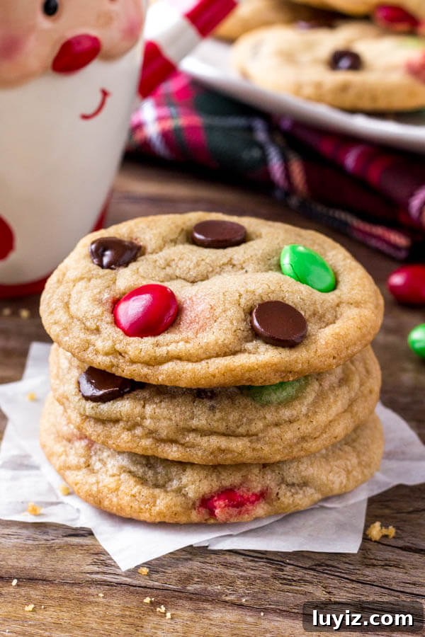 10 Last-Minute Christmas Treats to Impress Guests Quickly 12 Christmas M&M cookies, soft, chewy and full of holiday candies.