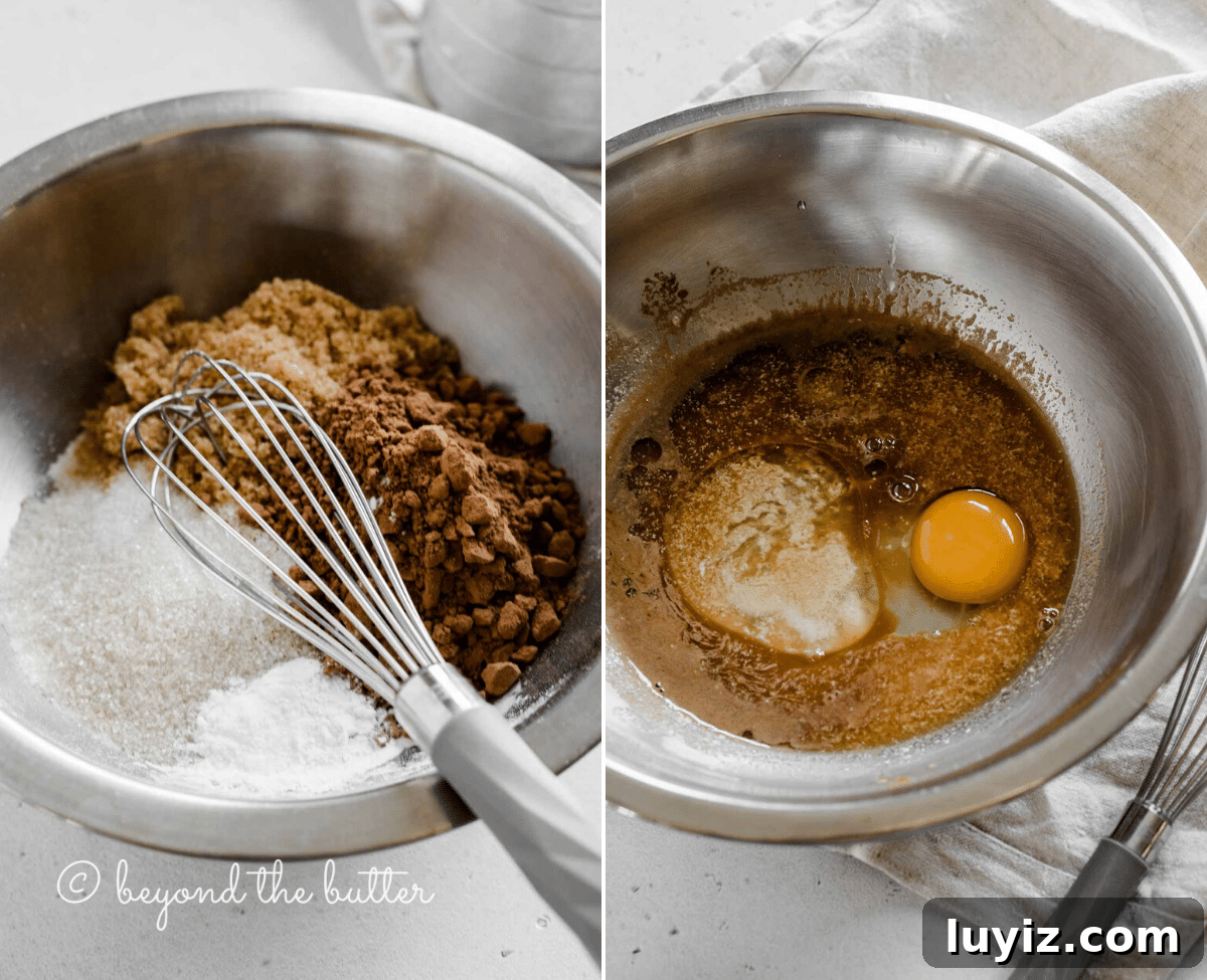 Small-Batch Chocolate Cupcakes Recipe for 12 Moist Treats 4 2 process shots of making small batch chocolate cupcakes | All images © Beyond the Butter™