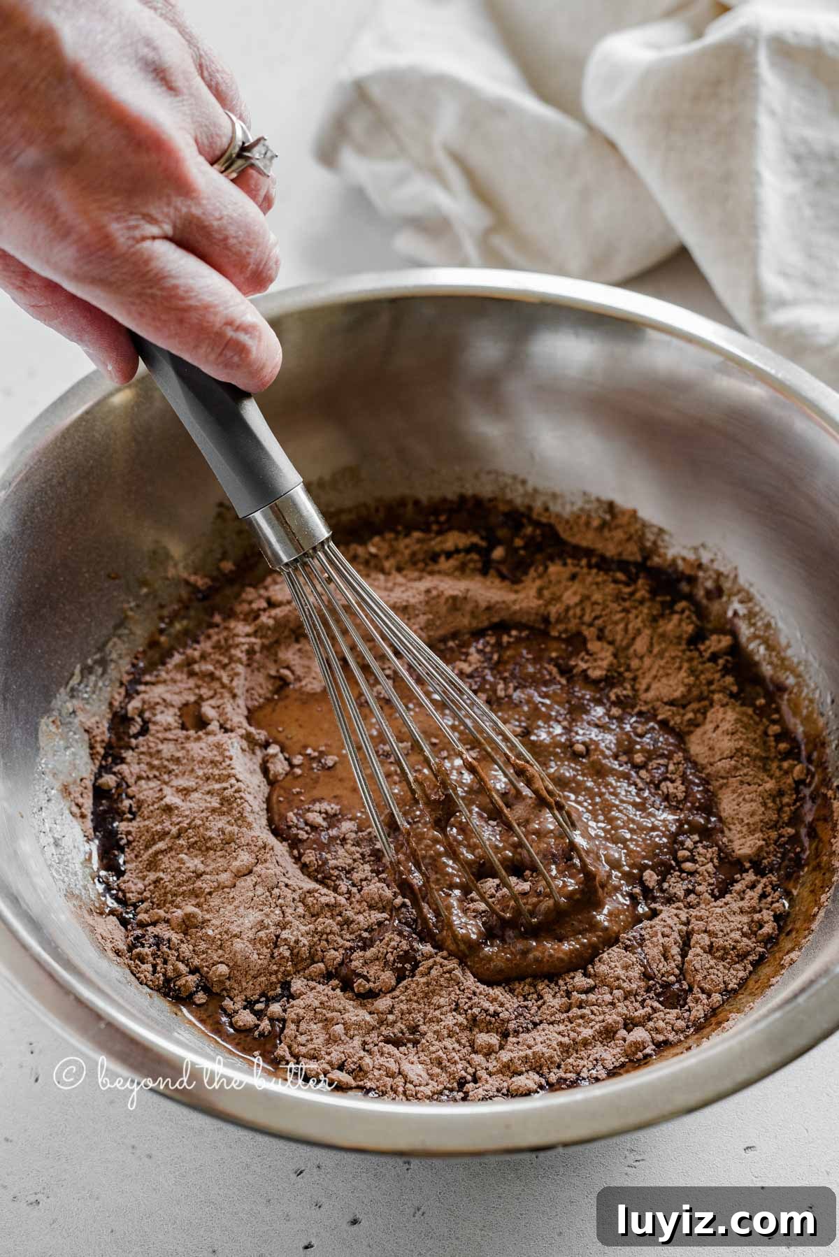 Small-Batch Chocolate Cupcakes Recipe for 12 Moist Treats 5 Process shot of making small batch chocolate cupcakes | All images © Beyond the Butter™