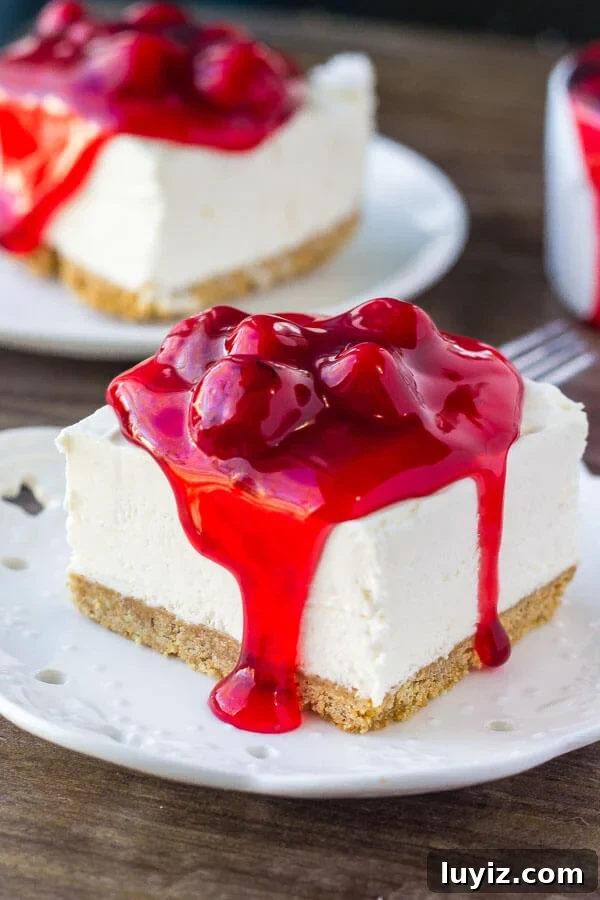 Top 10 Most Memorable Recipes of 2017 You Need to Try 8 No Bake Cherry Cheesecake Bars. These quick and easy cheesecake bars are deliciously creamy with a crunchy graham cracker crust. Only 15 minutes to make! www.justsotasty.com