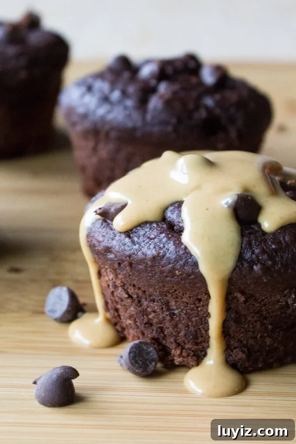 Decadent Double Chocolate Muffins Without the Guilt 2 Guilt Free Double Chocolate Muffins. Flourless, dairy free, no refined sugars, and no butter or oil. Make this easy recipe the next time you're craving something sweet!