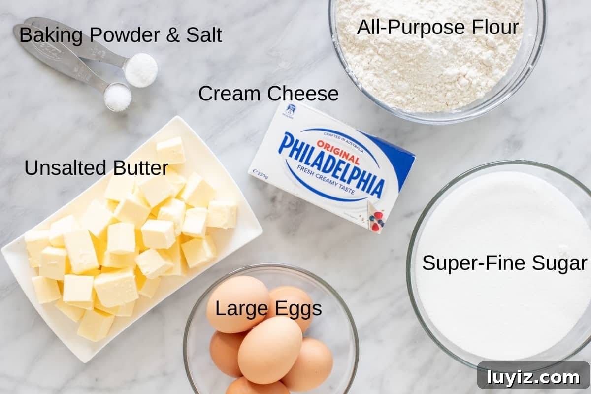 Decadent Cream Cheese Pound Cake Recipe with Vanilla Glaze 3 Ingredients for Pound Cake