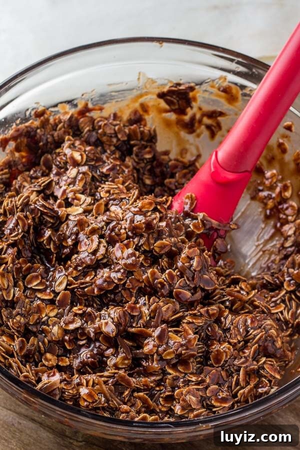 No-Bake Chocolate Haystack Oatmeal Cookies 4 Chocolate haystack cookies with oatmeal and coconut