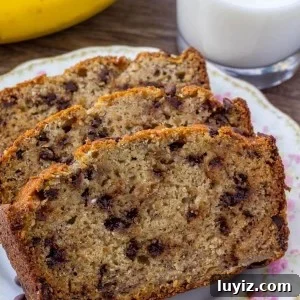 Chocolate Chip Banana Bread - flavorful, extra moist banana bread recipe