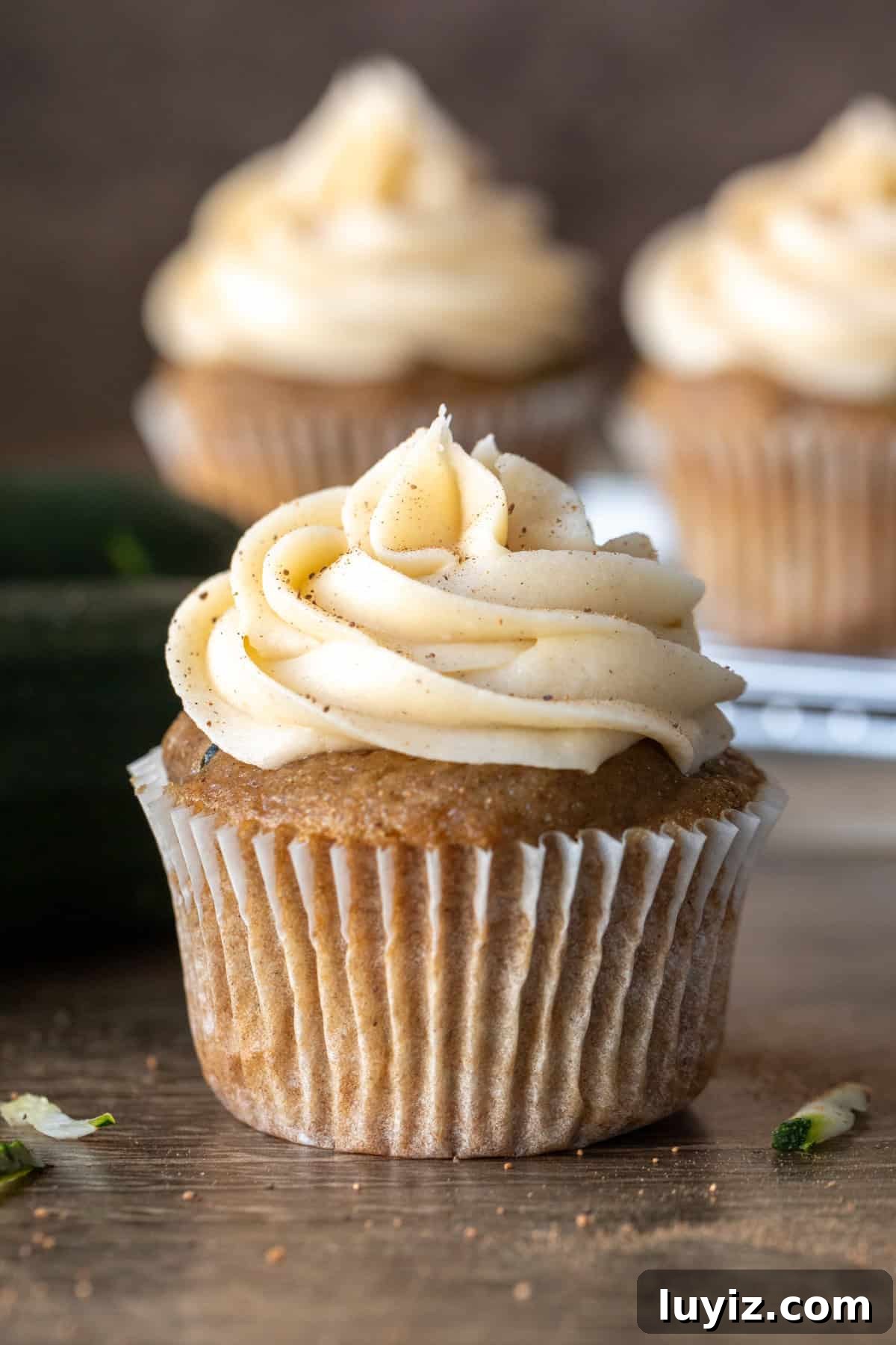 Zucchini Cupcakes with Cream Cheese Frosting Recipe 3 Zucchini spice cake cupcake with cream cheese frosting