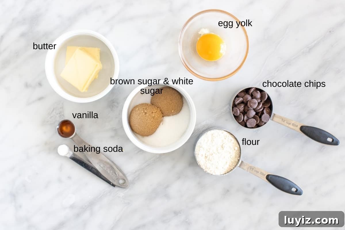 Single-Serve Chocolate Chip Cookie Recipe (Microwave or Oven) 4 Ingredients to make 1 chocolate chip cookie