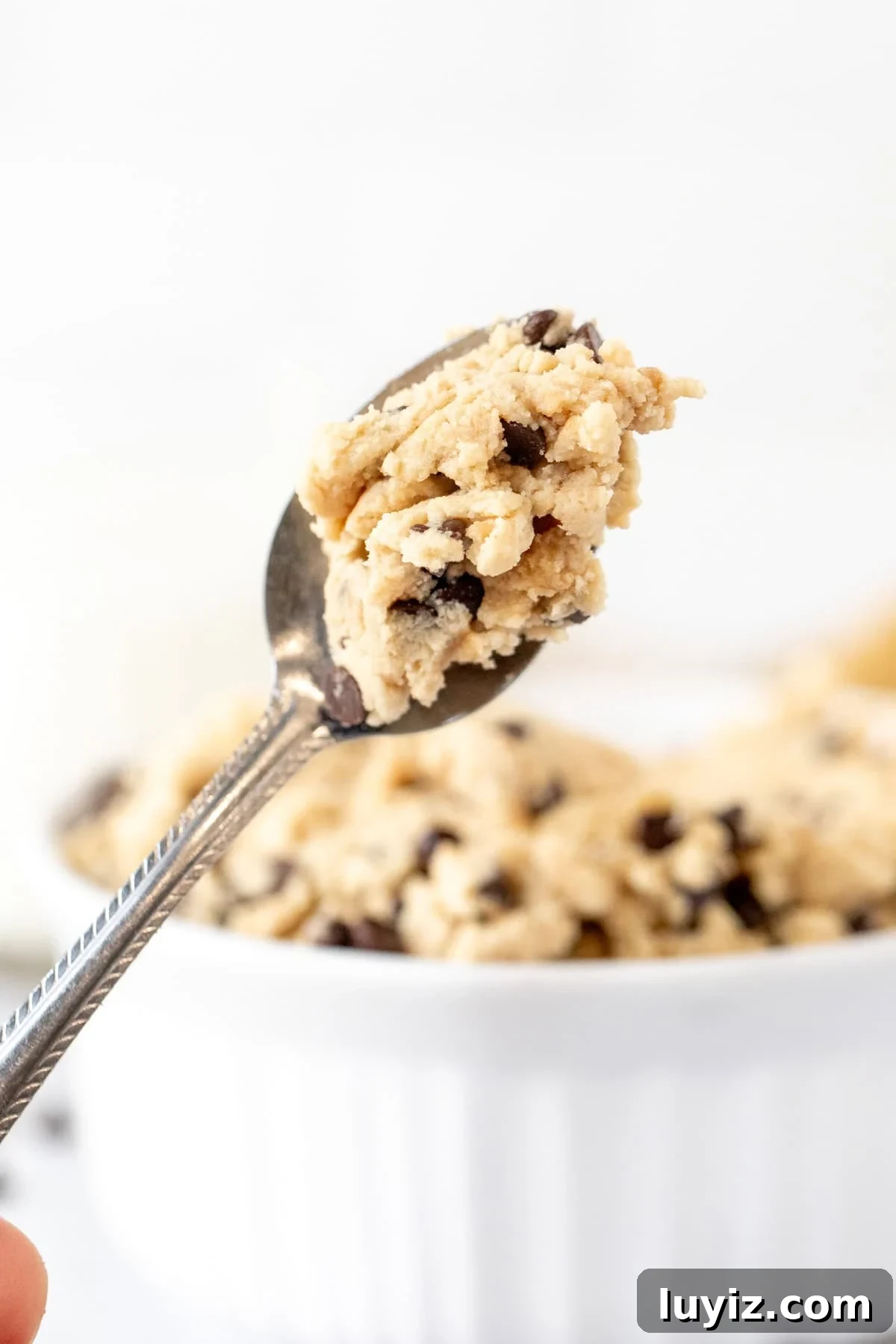 Safe-to-Eat Cookie Dough Recipe: No-Bake Enjoyment 7 Spoonful of chocolate chip cookie dough that's safe to eat